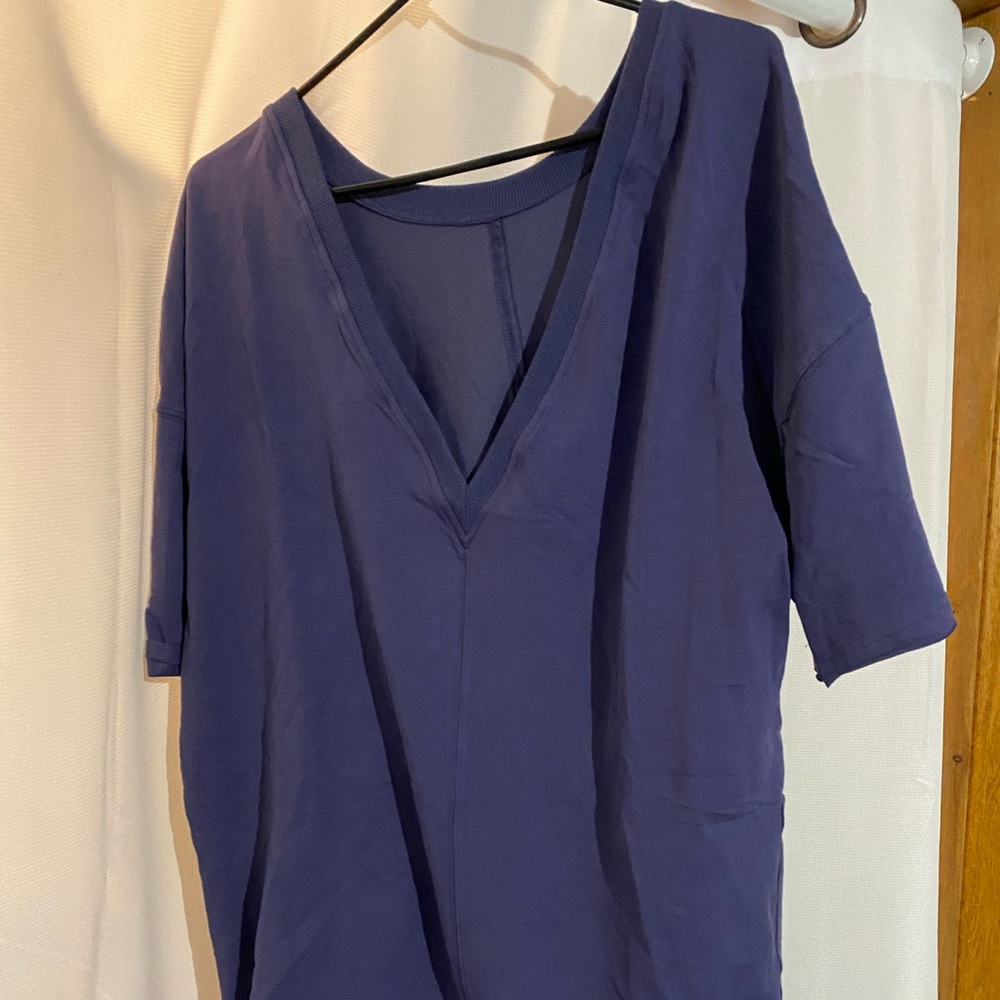 TikTok Shop Navy Blue Reversible Romper with Pockets